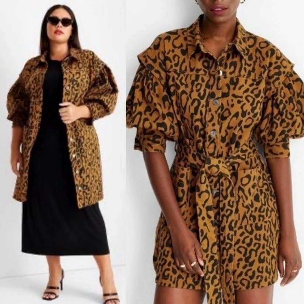 Designer Future Collective for Target Collab Leopard Print Belted Dress/Jacket